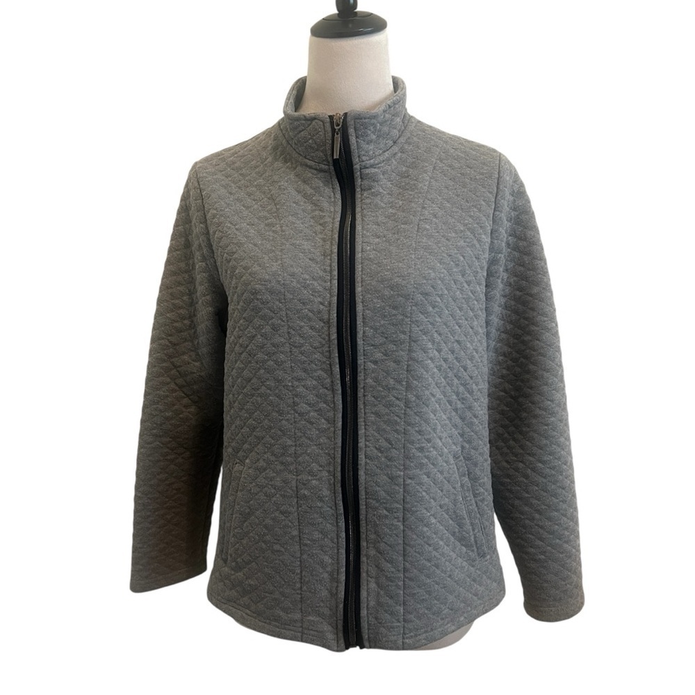 Onque Casuals Gray Quilted Utility Jacket